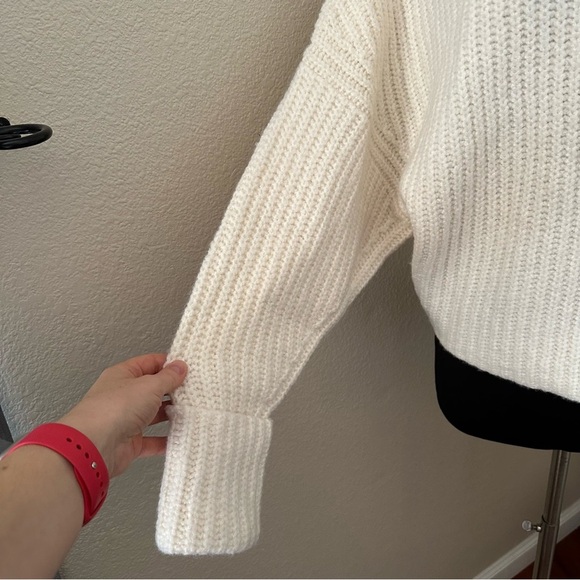 Maeve By Anthropologie Athena Cowl Neck Wool Alpaca Off White Sweater Size M - Picture 5 of 12